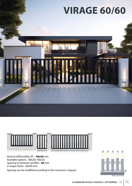 Aluminium gates & fences by Ryterna