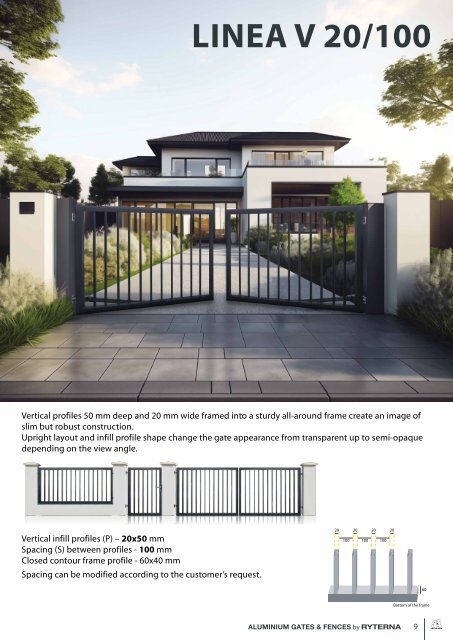 Aluminium gates & fences by Ryterna