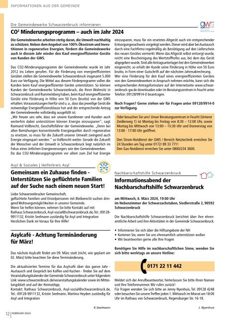 Mitteilungsblatt Schwarzenbruck - Februar 2024