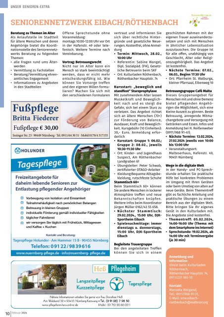 Mitteilungsblatt Nürnberg-Eibach/Röthenbach/Reichelsdorf - Februar 2024