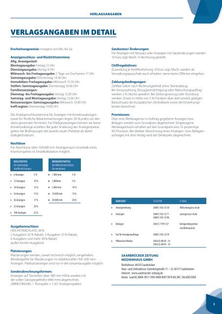 Saarbrücker Zeitung - Crossmedia Preisliste Nr. 72