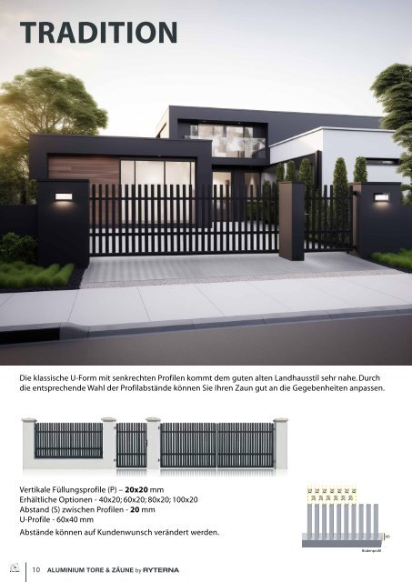 Aluminium gates &amp;amp; fences by Ryterna DE 