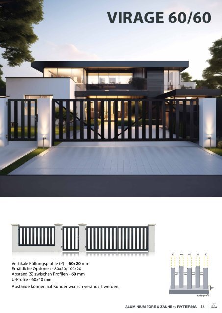 Aluminium gates &amp;amp; fences by Ryterna DE 