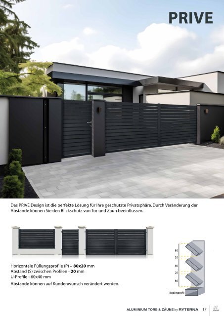 Aluminium gates &amp;amp; fences by Ryterna DE 