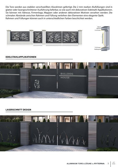 Aluminium gates &amp;amp; fences by Ryterna DE 