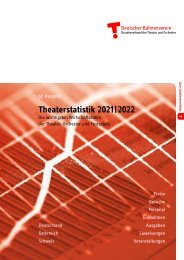 Deutscher Bühnenverein Theaterstatistik 2021/2022