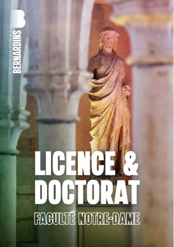 Licence & Doctorat 2024-2026 FND
