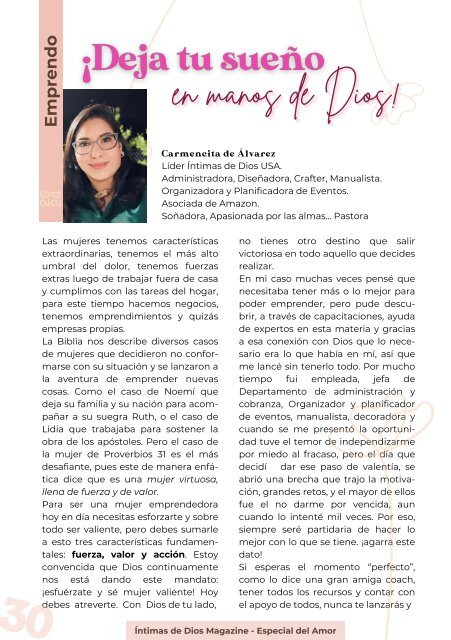 Intimas de Dios Magazine - Edición # 34