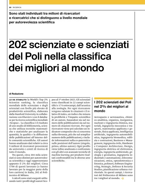 MAP - Magazine Alumni Politecnico di Milano #13