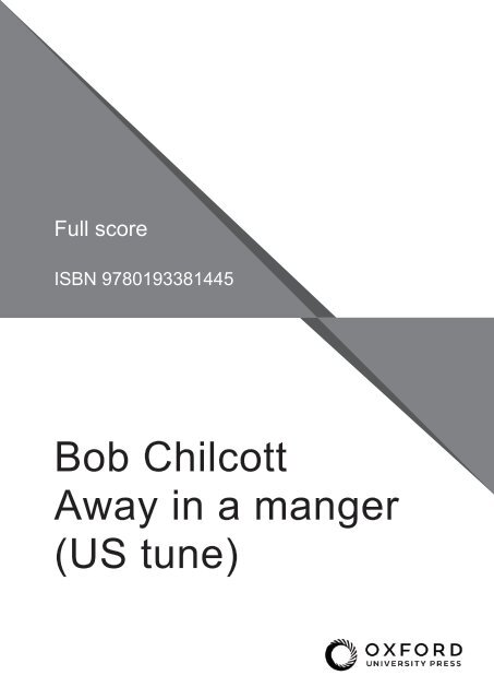 Bob Chilcott - Away In A Manger FS American Tune