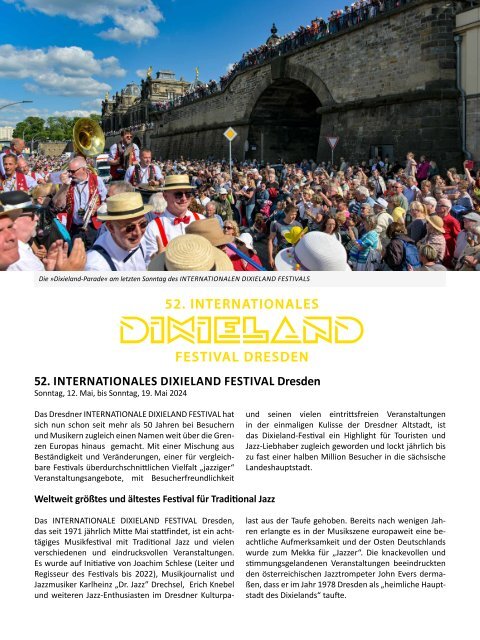 E-Reisemagazin 52. Dixieland Festival Dresden  - Extra