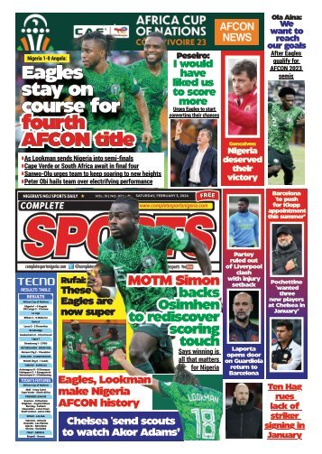 COMPLETE SPORTS - SATURDAY, FEB 3, 2024