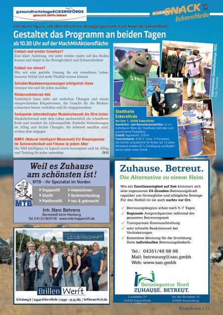 Holsteiner KlöönSNACK - Ausgabe Kiel / Eckernförde - Februar 2024