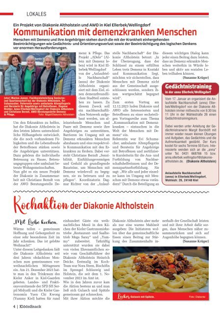 Holsteiner KlöönSNACK - Ausgabe Kiel / Eckernförde - Februar 2024