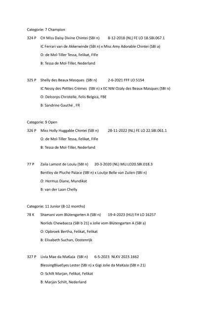 Catalog - 253. Mundikat Int. FIFe Show - Rosmalen 04-02-2024