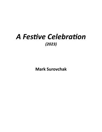 A Festive Celebration Full Score