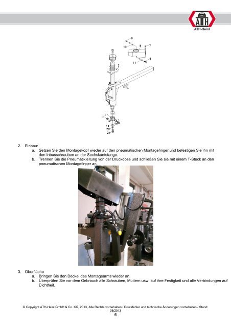 ATH Pneumatischer Montagefinger Bedienungsanleitung