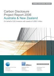Carbon Disclosure Project Report 2006 Australia & New Zealand
