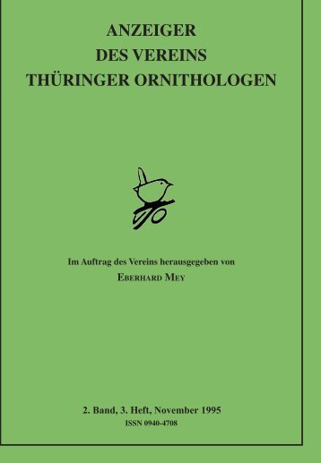 anzeiger des vereins thüringer ornithologen - Verein Thüringer ...