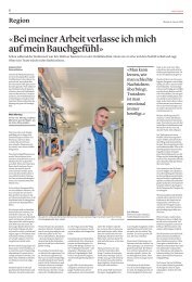 Bieler Tagblatt: Mein Montag, Hüttner Eric - Notfallmedizin