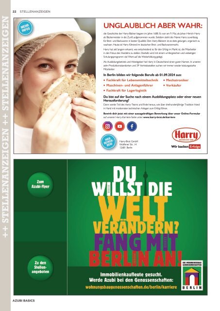 Azubi Basics Ausbildungs-Wissensmagazin Berlin 2024 - Ausgabe 575 E