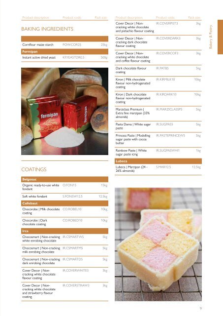 Foodservice product guide