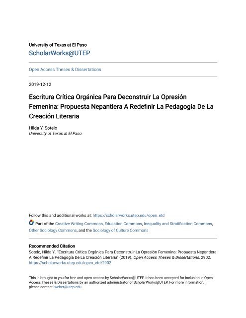 Escritura Crí_tica Orgánica Para Deconstruir La Opresión Femenina