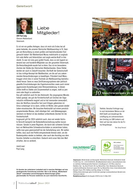 Waldverband aktuell Ausgabe 1-2024