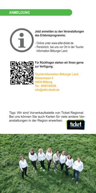 Ferienregion Bitburger Land - Erlebnisprogramm 2024 