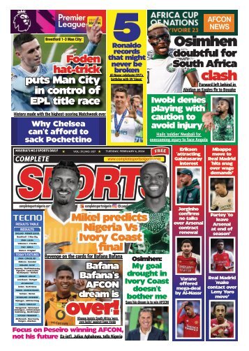 COMPLETE SPORTS - TUESDAY, FEB 6, 2024