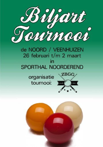 Biljarttoernooi - programmaboekje