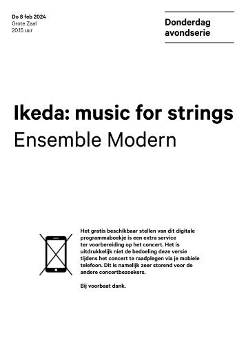 2024 02 08 Ikeda: music for strings - Ensemble Modern