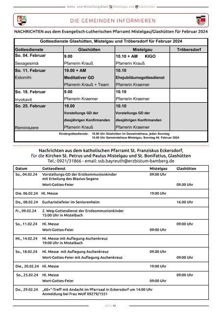 Mistelgau Amts- und Mitteilungsblatt Februar 2024