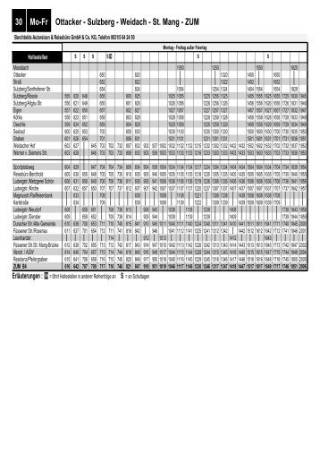 30 Mo-Fr Ottacker - Sulzberg - Weidach - St. Mang - ZUM