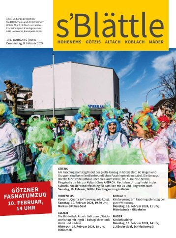 s'Blättle Nr. 6 - Do, 8. Februar 2024