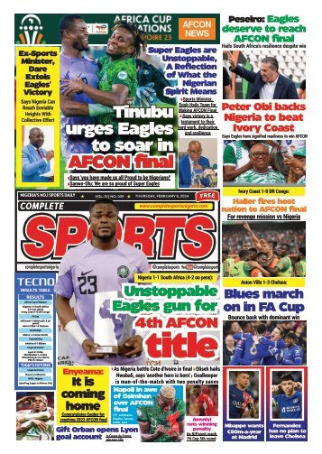 COMPLETE SPORTS - THURSDAY, FEB 8, 2024