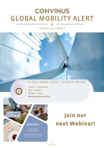 CONVINUS Global Mobility Alert - Week 6.2024