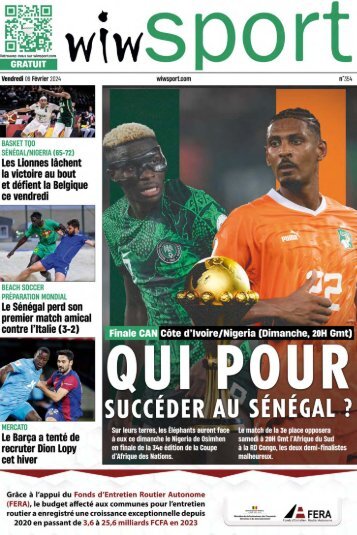 Journal wiwsport n354 - 09 février 2024