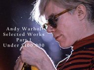Andy Warhol -  Selected works under £100,000