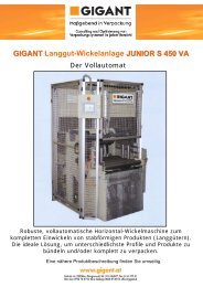 GIGANTT Langgut-Wickelanlage JUNIOR S 450 VA