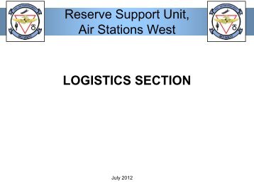 Reserve Support Unit, Air Stations West LOGISTICS SECTION