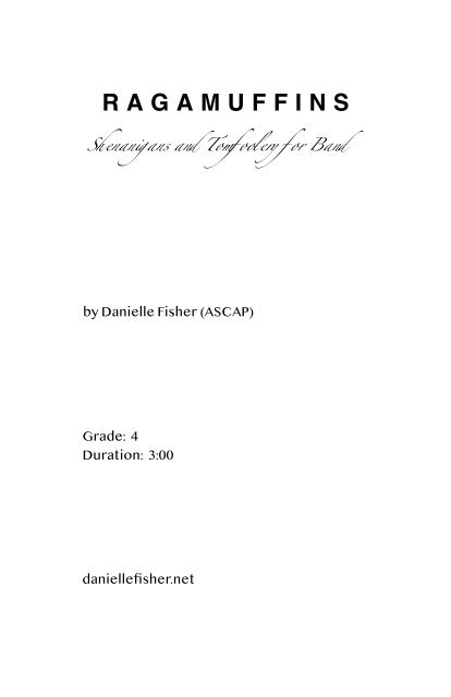 Ragamuffins - Conductor&#039;s Score