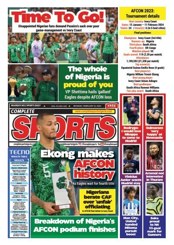 COMPLETE SPORTS - MONDAY, FEB 12, 2024