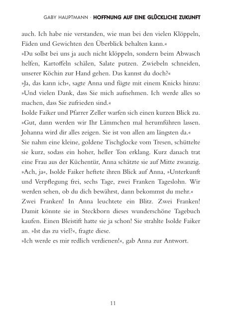 Leseprobe Gaby Hauptmann „Hoffnung auf eine glückliche Zukunft“