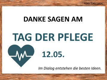 Danke sagen am Tag der Pflege 12.05.