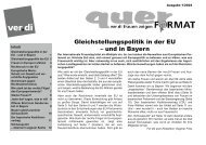 Zeitschrift quer ver.di-Frauen Bayern (1/2024) Gleichstellungspolitik in der EU und in Bayern