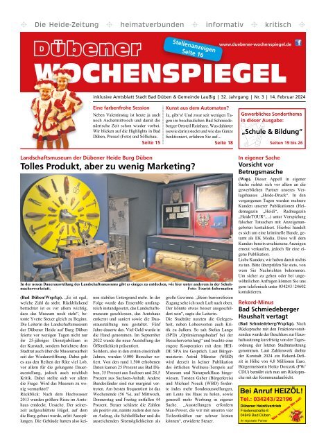 Dübener Wochenspiegel - Ausgabe 3 - Jahrgang 2024