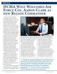 dcma west welcomes air force col. aaron clark as new region ...