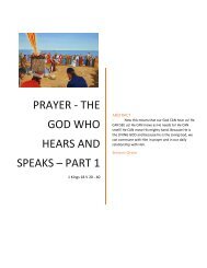 The God who hears and speaks