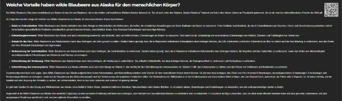 Blaubeeren und ihr wertvollstes und gesündestes Mitglied. Die Wilde Alaska Blaubeere. Welches Potential steckt in ihr?